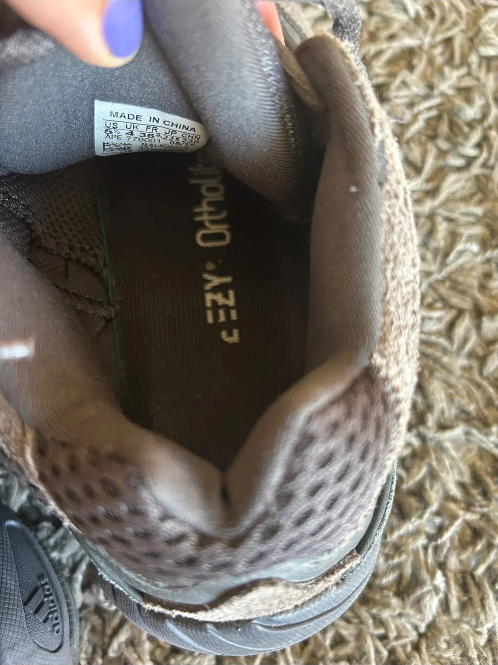 adidas Yeezy 500 Utility Black F36640 Male 5.5